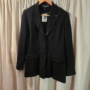 Laura Ashley Classic Black Blazer Vintage 90's NWT